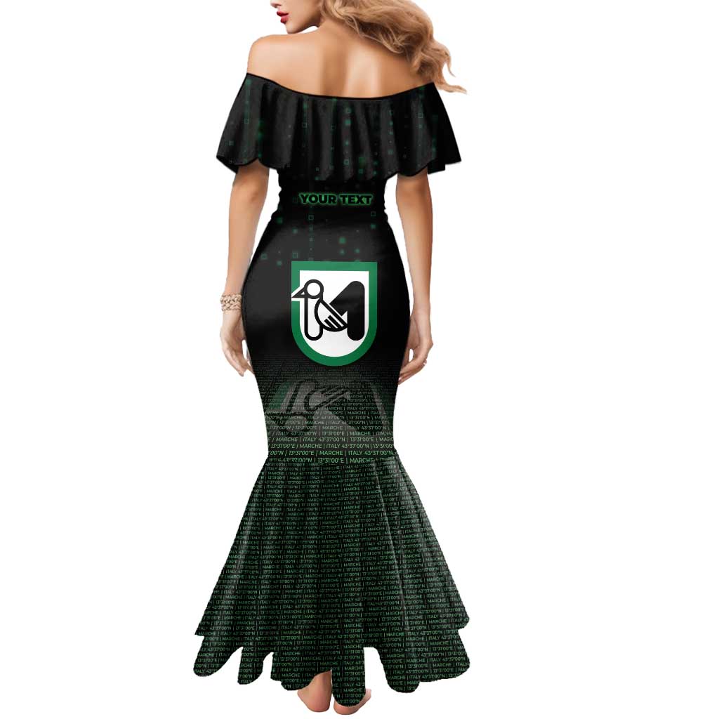 Personalized Italy Marche Mermaid Dress Map And Coordinates Code