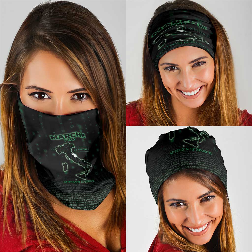 Italy Marche Neck Gaiter Map And Coordinates Code