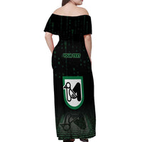 Personalized Italy Marche Off Shoulder Maxi Dress Map And Coordinates Code