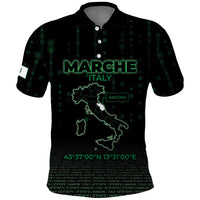 Personalized Italy Marche Polo Shirt Map And Coordinates Code