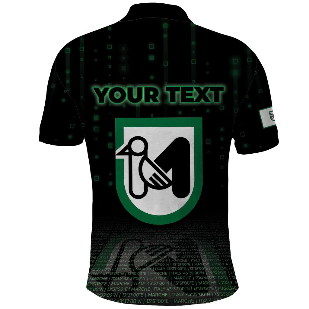 Personalized Italy Marche Polo Shirt Map And Coordinates Code