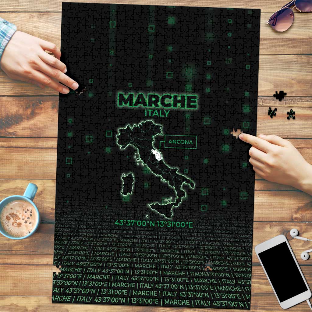 Italy Marche Puzzle Map And Coordinates Code