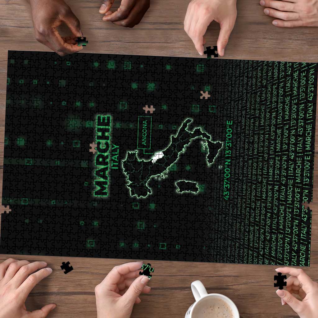 Italy Marche Puzzle Map And Coordinates Code