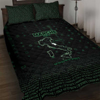 Italy Marche Quilt Bed Set Map And Coordinates Code
