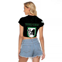 Personalized Italy Marche Raglan Cropped T Shirt Map And Coordinates Code