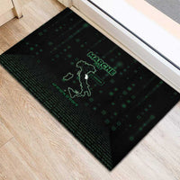 Italy Marche Rubber Doormat Map And Coordinates Code