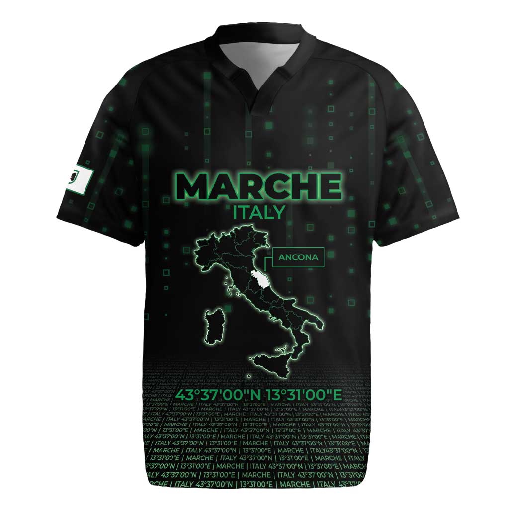 Personalized Italy Marche Rugby Jersey Map And Coordinates Code