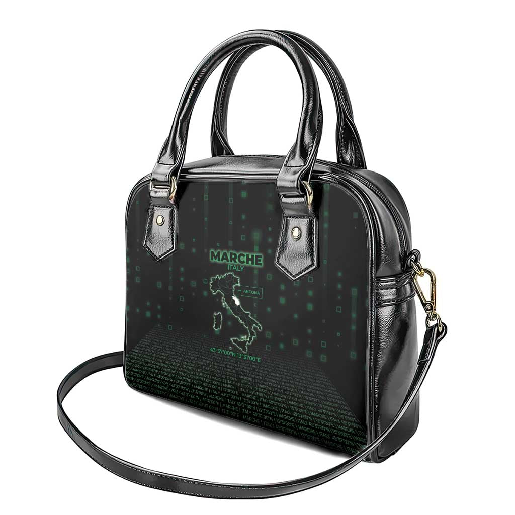 Italy Marche Shoulder Handbag Map And Coordinates Code
