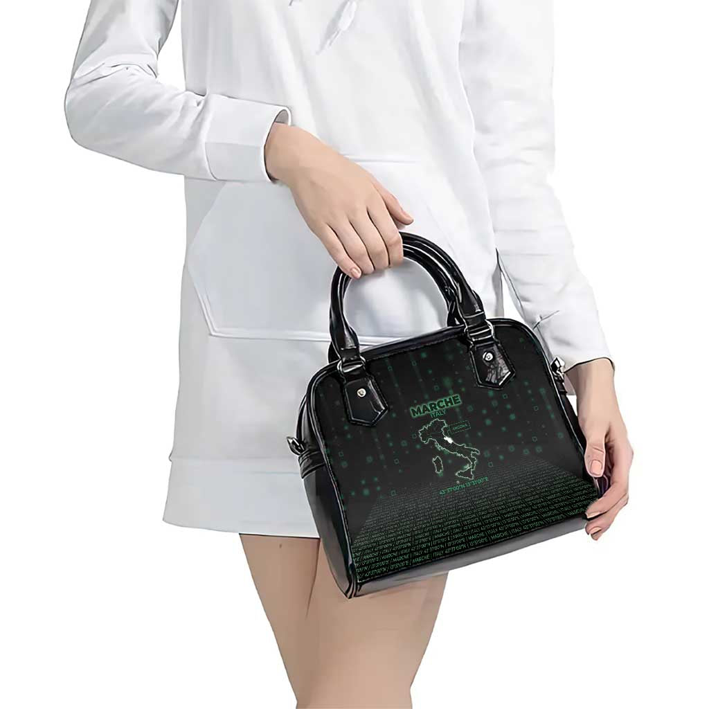 Italy Marche Shoulder Handbag Map And Coordinates Code