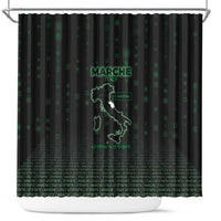 Italy Marche Shower Curtain Map And Coordinates Code