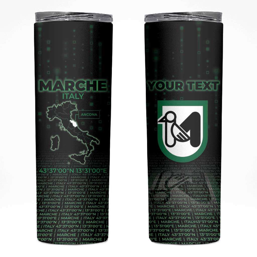 Personalized Italy Marche Skinny Tumbler Map And Coordinates Code