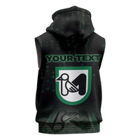 Personalized Italy Marche Sleeveless Hoodie Map And Coordinates Code