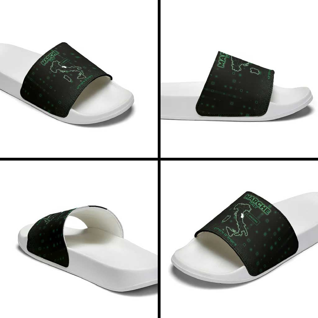 Italy Marche Slide Sandals Map And Coordinates Code