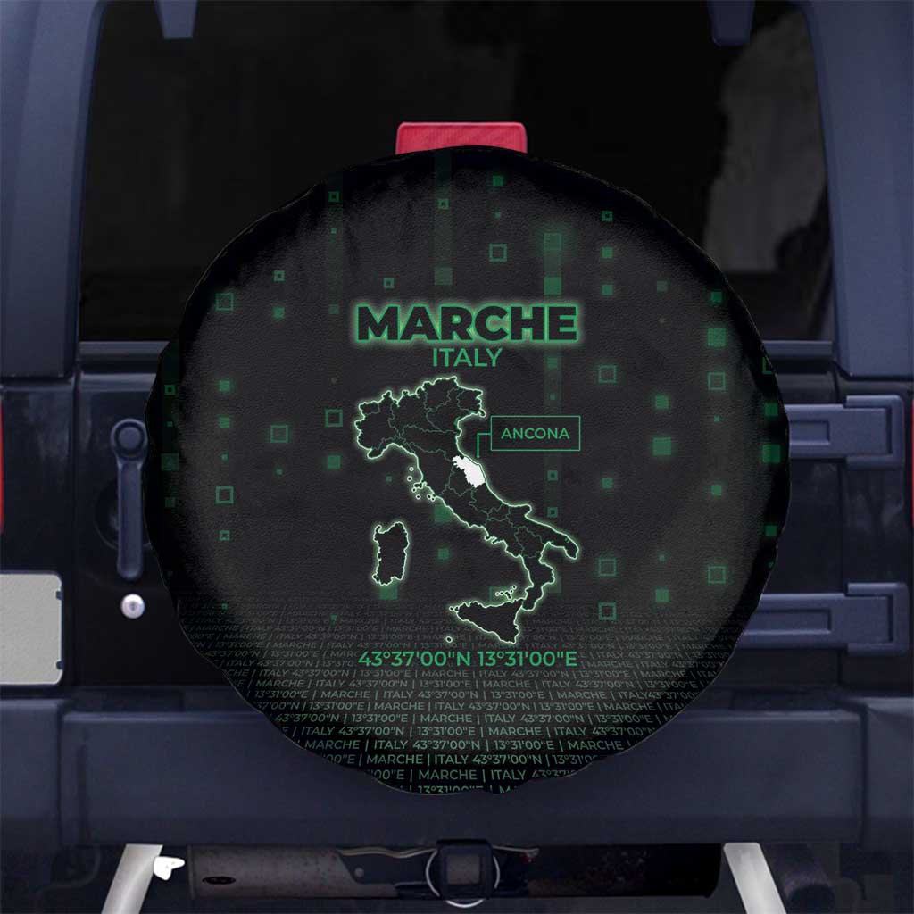 Italy Marche Spare Tire Cover Map And Coordinates Code