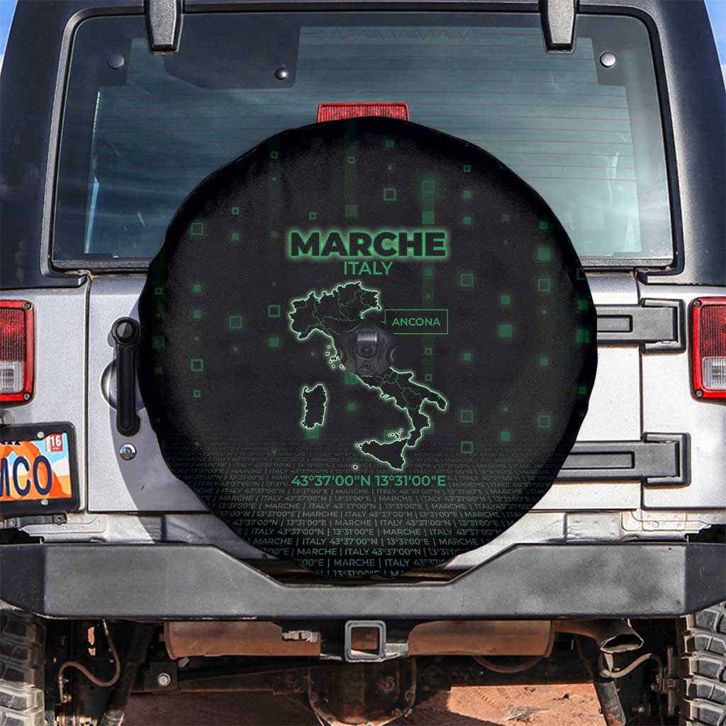 Italy Marche Spare Tire Cover Map And Coordinates Code