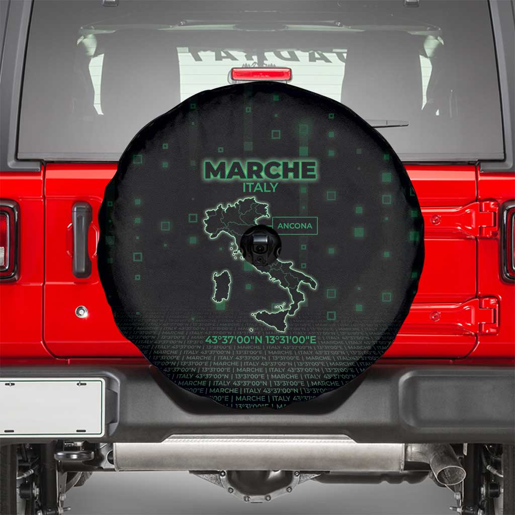 Italy Marche Spare Tire Cover Map And Coordinates Code