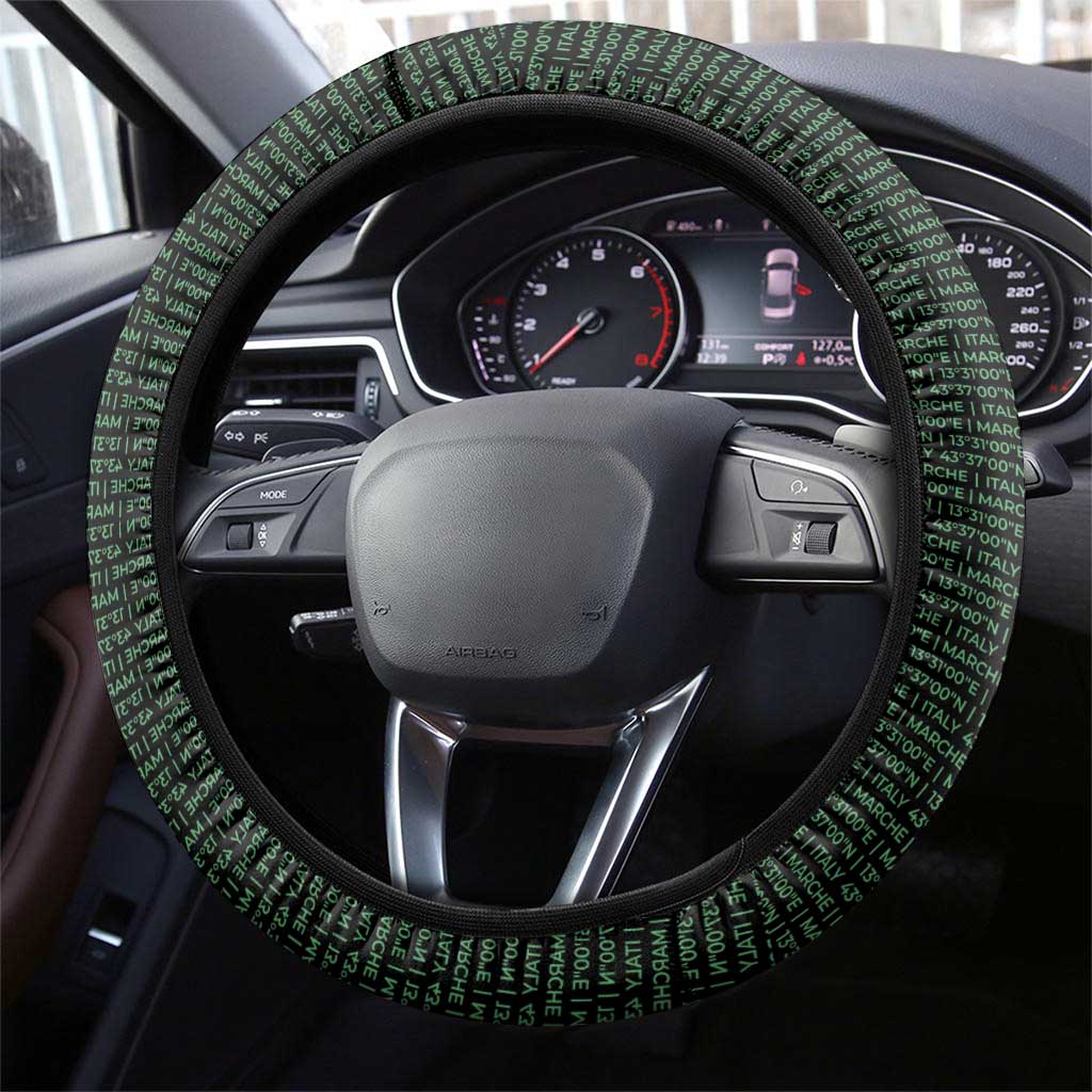 Italy Marche Steering Wheel Cover Map And Coordinates Code