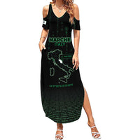 Personalized Italy Marche Summer Maxi Dress Map And Coordinates Code