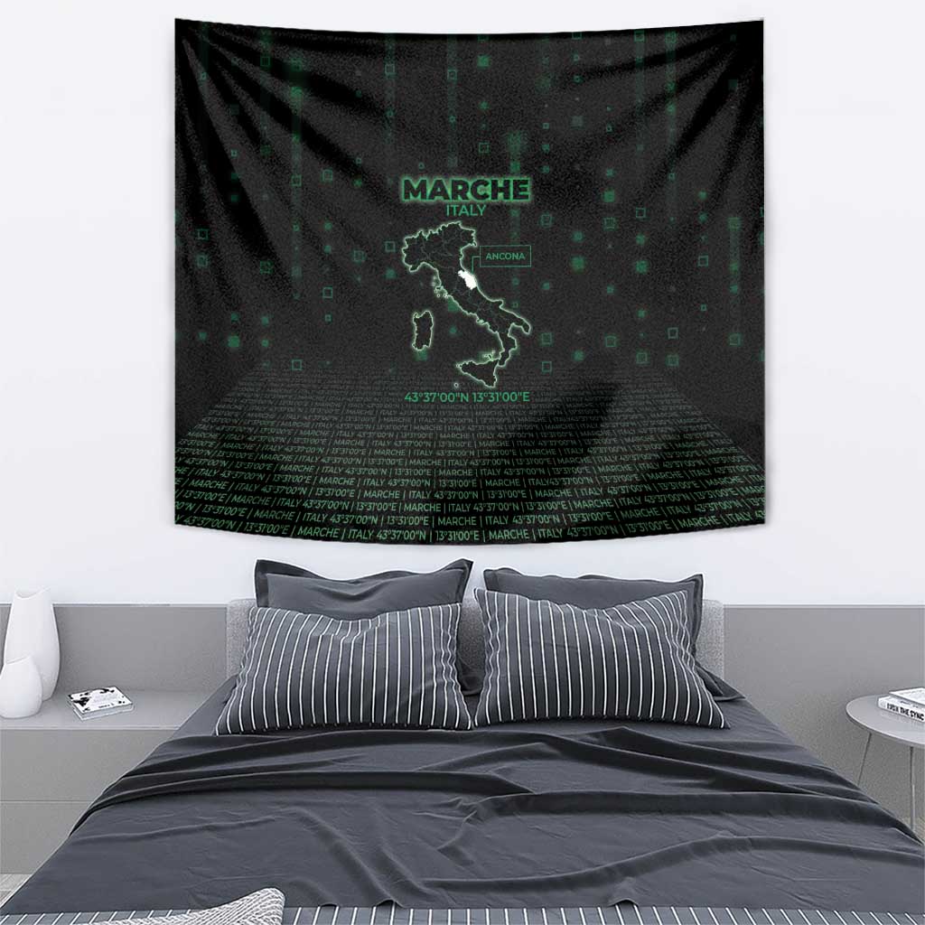Italy Marche Tapestry Map And Coordinates Code