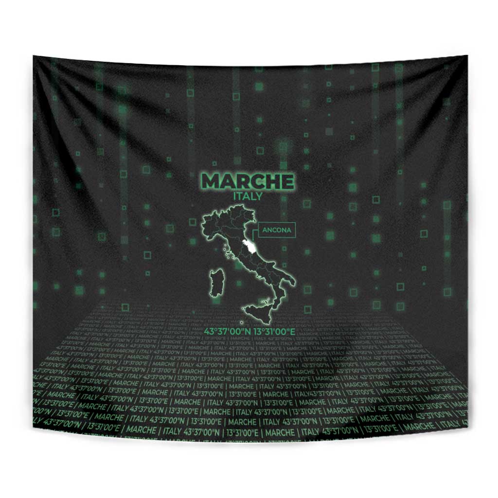 Italy Marche Tapestry Map And Coordinates Code