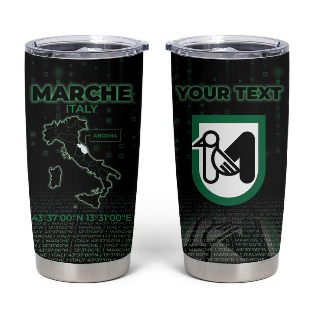 Personalized Italy Marche Tumbler Cup Map And Coordinates Code