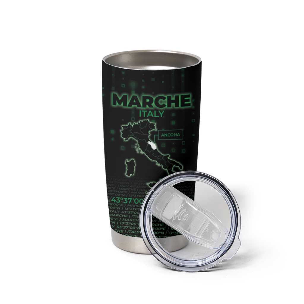 Personalized Italy Marche Tumbler Cup Map And Coordinates Code