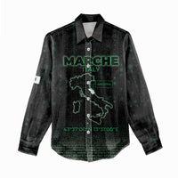 Personalized Italy Marche Women Casual Shirt Map And Coordinates Code