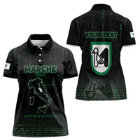 Personalized Italy Marche Women Polo Shirt Map And Coordinates Code