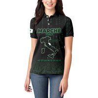 Personalized Italy Marche Women Polo Shirt Map And Coordinates Code
