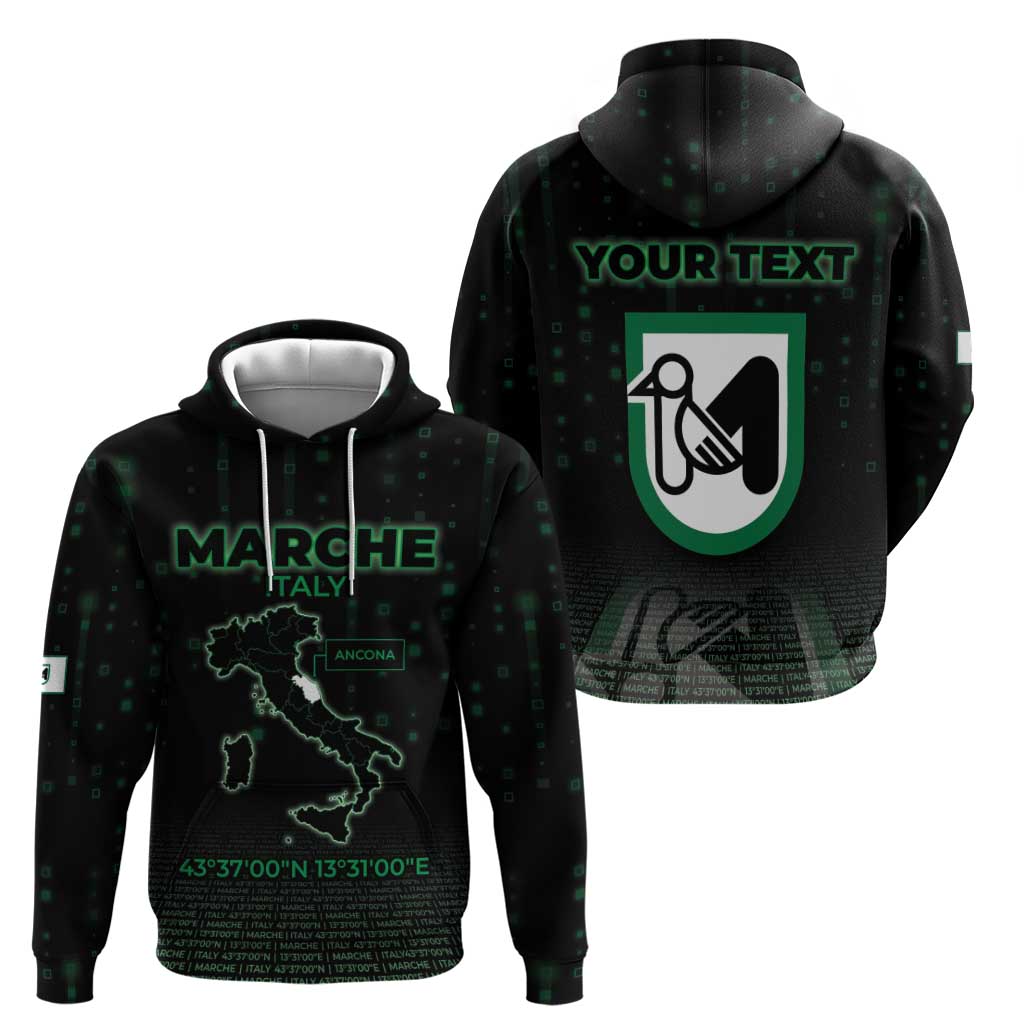 Personalized Italy Marche Zip Hoodie Map And Coordinates Code