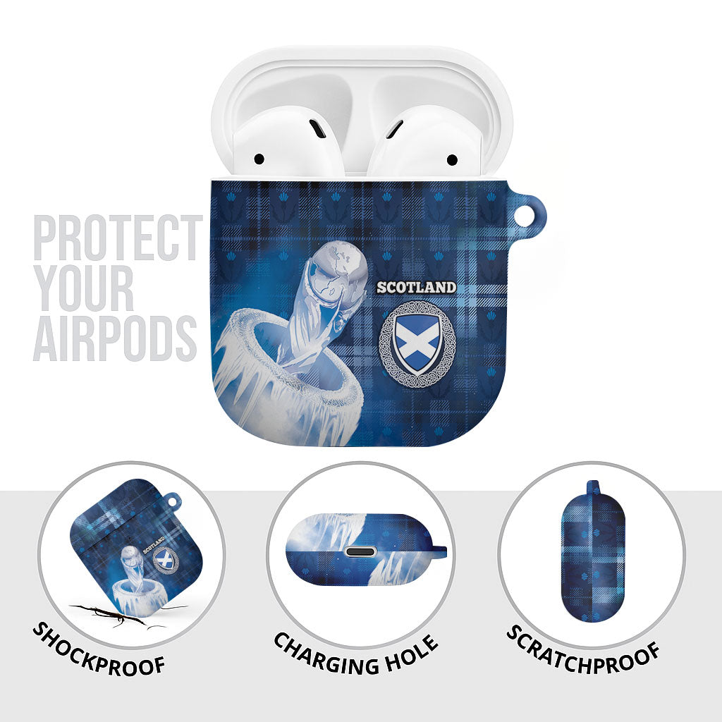 Scotland Football AirPods Case Ice Hole Celtic Thistle Tartan Flower Patterns