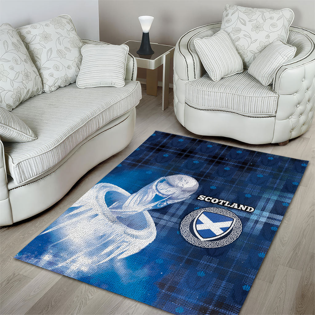 Scotland Football Area Rug Ice Hole Celtic Thistle Tartan Flower Patterns