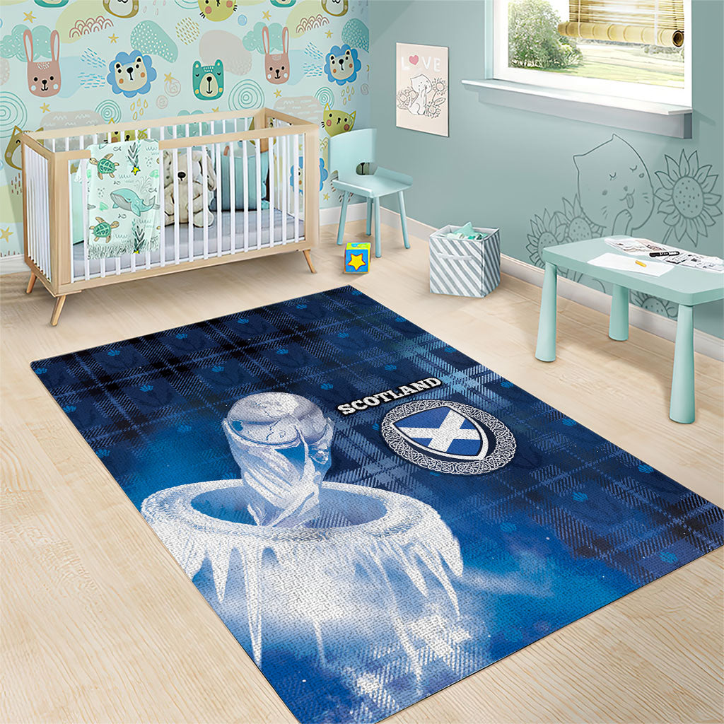 Scotland Football Area Rug Ice Hole Celtic Thistle Tartan Flower Patterns