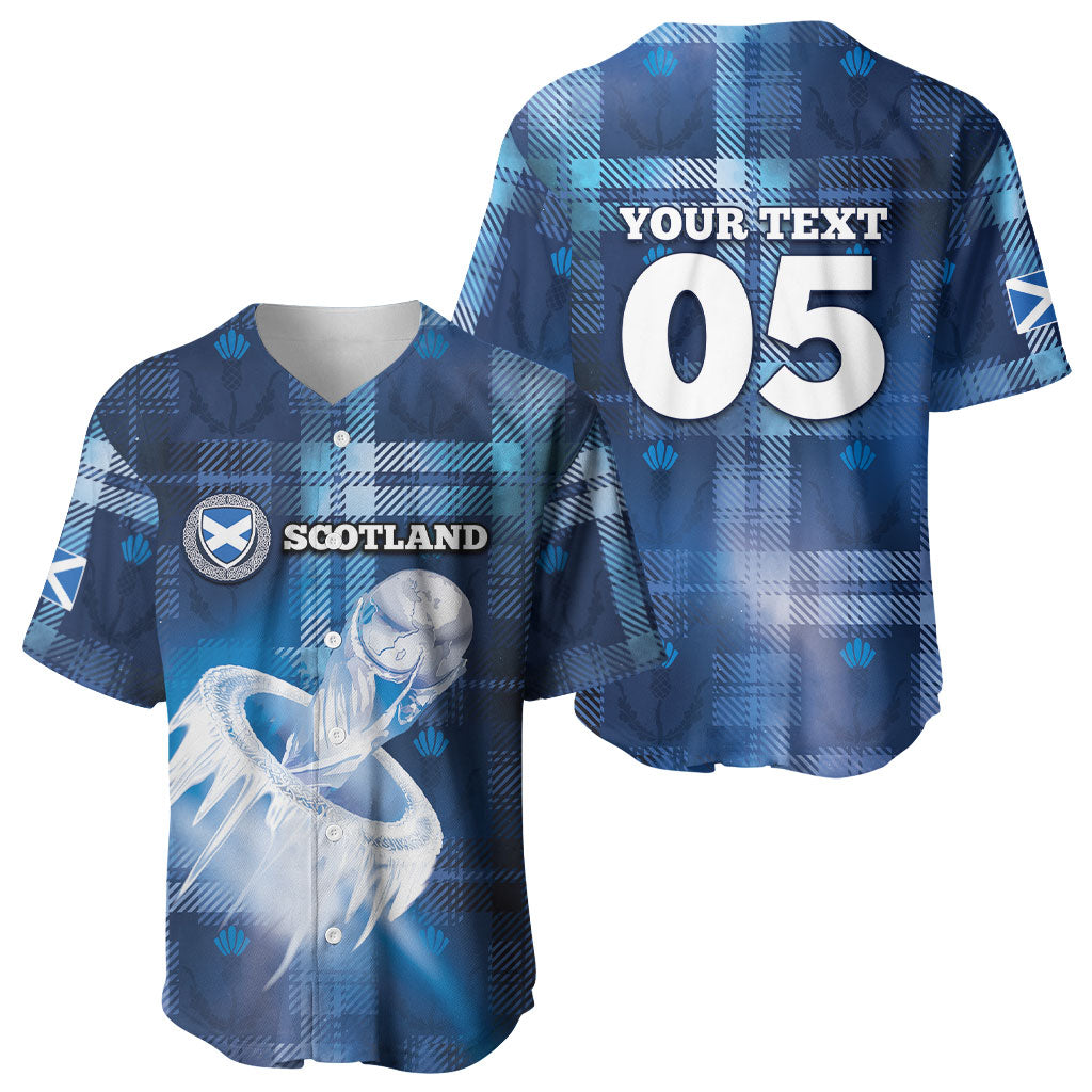 Custom Scotland Football Baseball Jersey Ice Hole Celtic Thistle Tartan Flower Patterns
