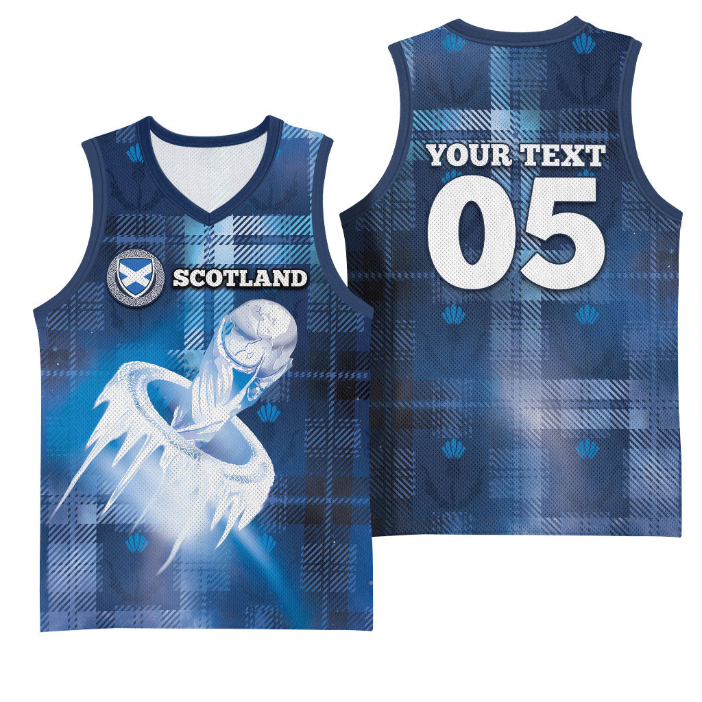 Custom Scotland Football Basketball Jersey Ice Hole Celtic Thistle Tartan Flower Patterns