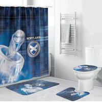 Scotland Football Bathroom Set Ice Hole Celtic Thistle Tartan Flower Patterns