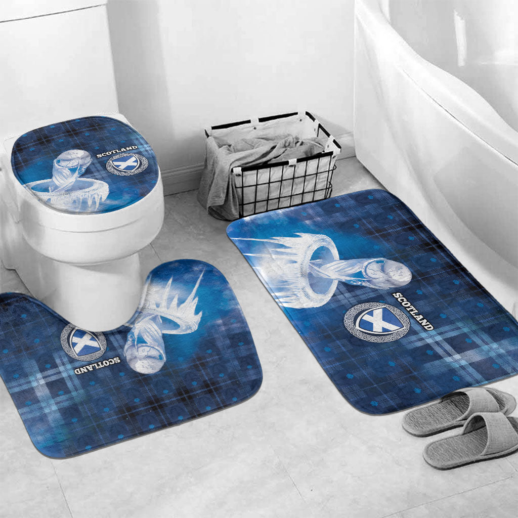Scotland Football Bathroom Set Ice Hole Celtic Thistle Tartan Flower Patterns