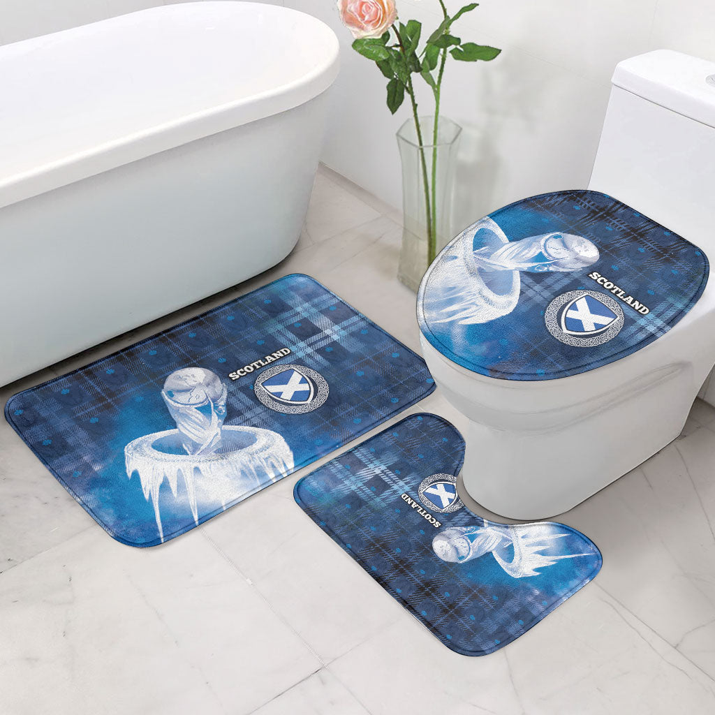 Scotland Football Bathroom Set Ice Hole Celtic Thistle Tartan Flower Patterns