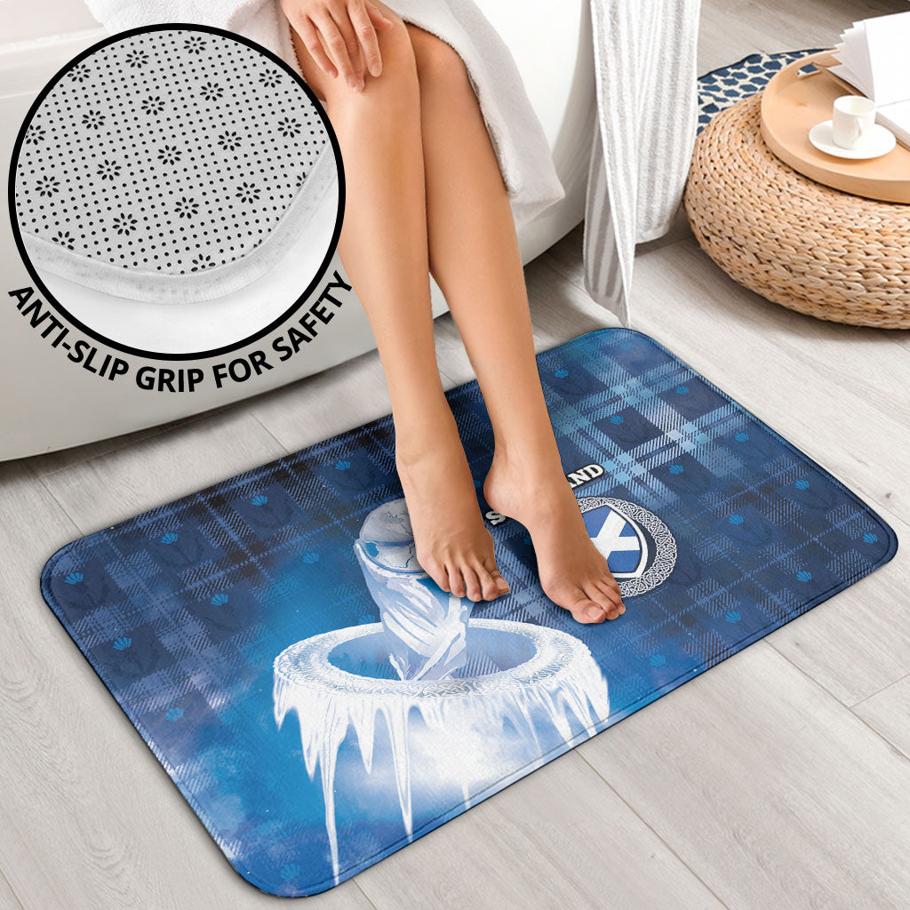 Scotland Football Bathroom Set Ice Hole Celtic Thistle Tartan Flower Patterns
