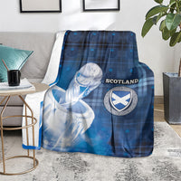 Scotland Football Blanket Ice Hole Celtic Thistle Tartan Flower Patterns