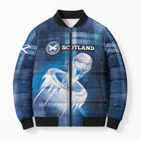 Custom Scotland Football Bomber Puffer Jacket Ice Hole Celtic Thistle Tartan Flower Patterns
