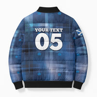 Custom Scotland Football Bomber Puffer Jacket Ice Hole Celtic Thistle Tartan Flower Patterns