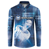 Custom Scotland Football Button Sweatshirt Ice Hole Celtic Thistle Tartan Flower Patterns