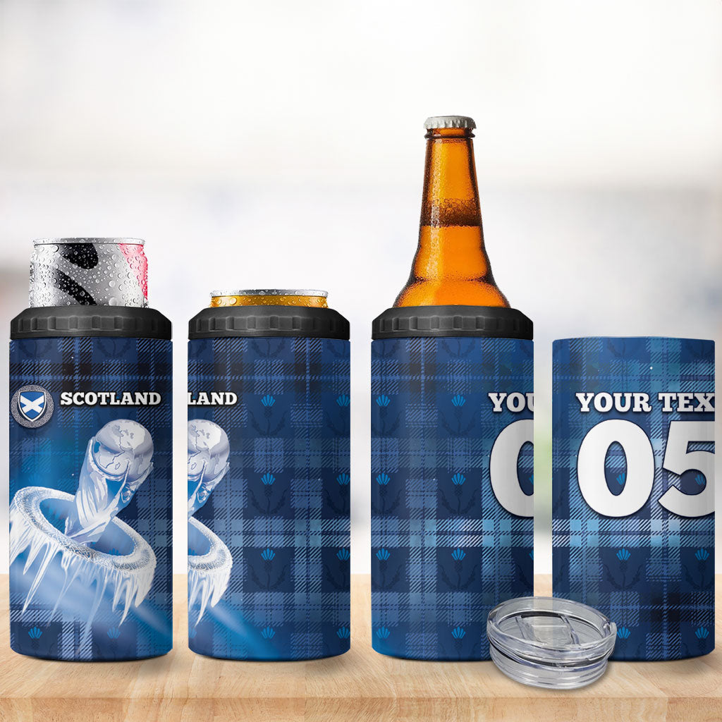 Custom Scotland Football 4 in 1 Can Cooler Tumbler Ice Hole Celtic Thistle Tartan Flower Patterns