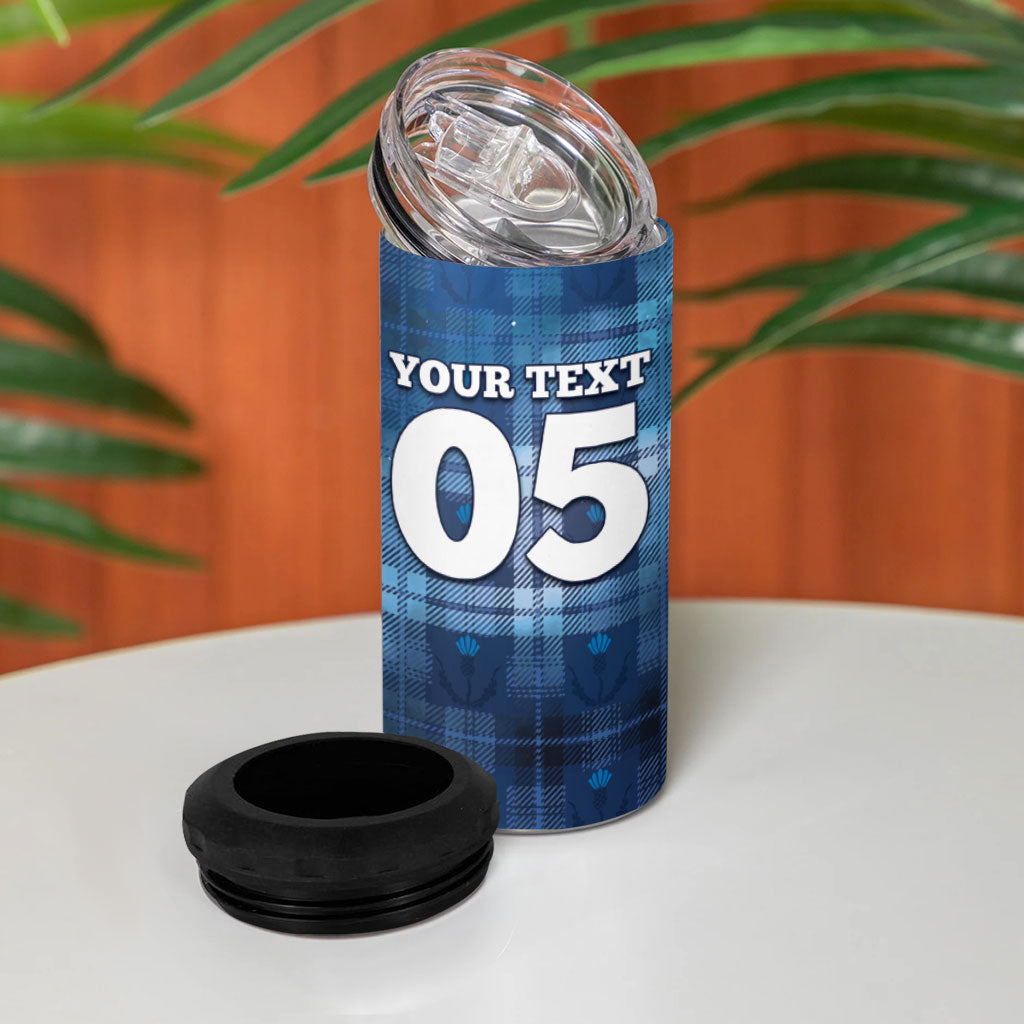 Custom Scotland Football 4 in 1 Can Cooler Tumbler Ice Hole Celtic Thistle Tartan Flower Patterns