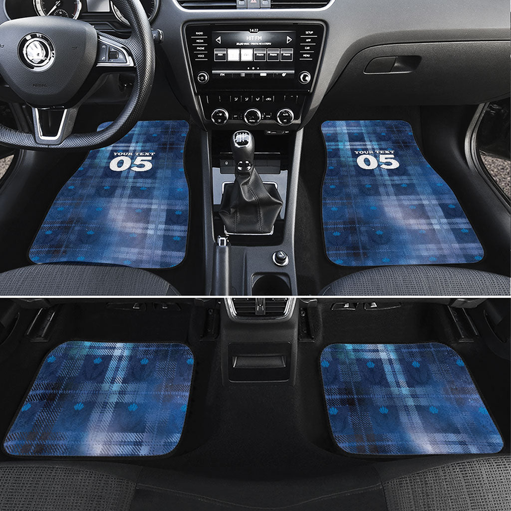 Custom Scotland Football Car Mats Ice Hole Celtic Thistle Tartan Flower Patterns