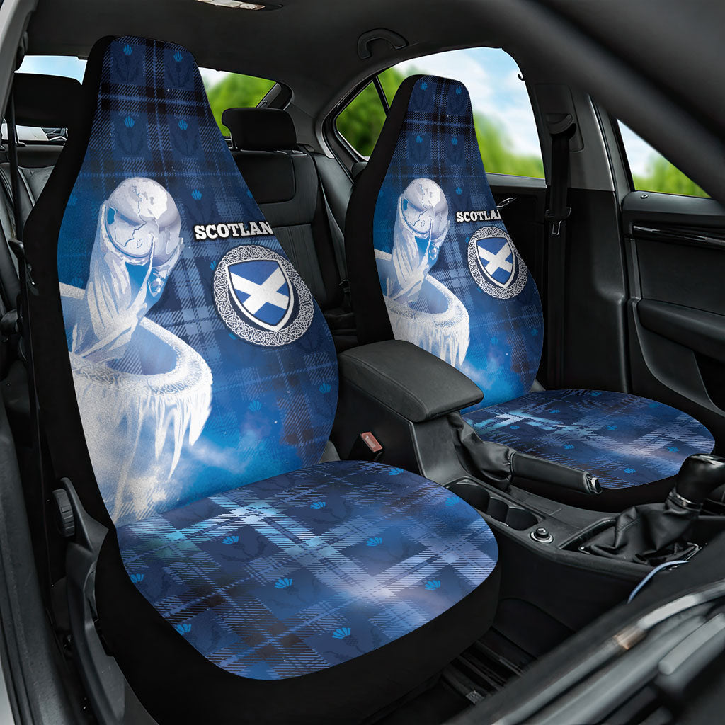Scotland Football Car Seat Cover Ice Hole Celtic Thistle Tartan Flower Patterns