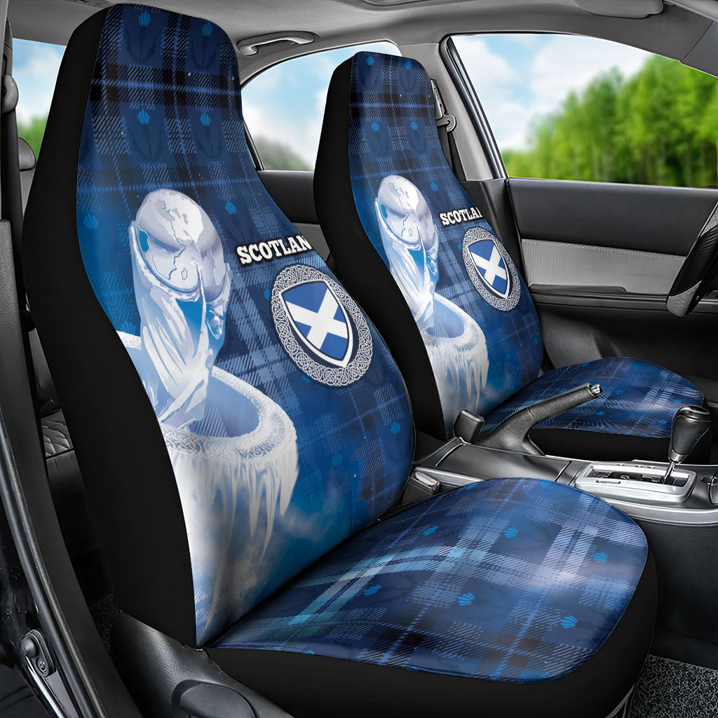 Scotland Football Car Seat Cover Ice Hole Celtic Thistle Tartan Flower Patterns
