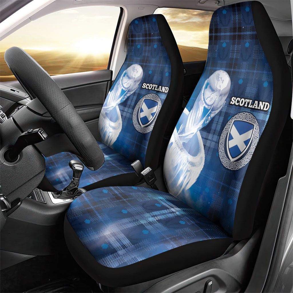 Scotland Football Car Seat Cover Ice Hole Celtic Thistle Tartan Flower Patterns