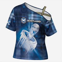 Custom Scotland Football Cross Shoulder Shirt Ice Hole Celtic Thistle Tartan Flower Patterns